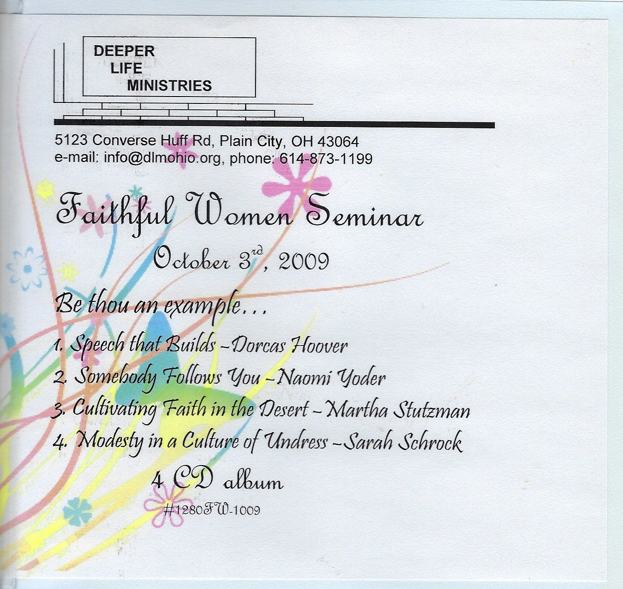 2009 Faithful Women Seminar CD