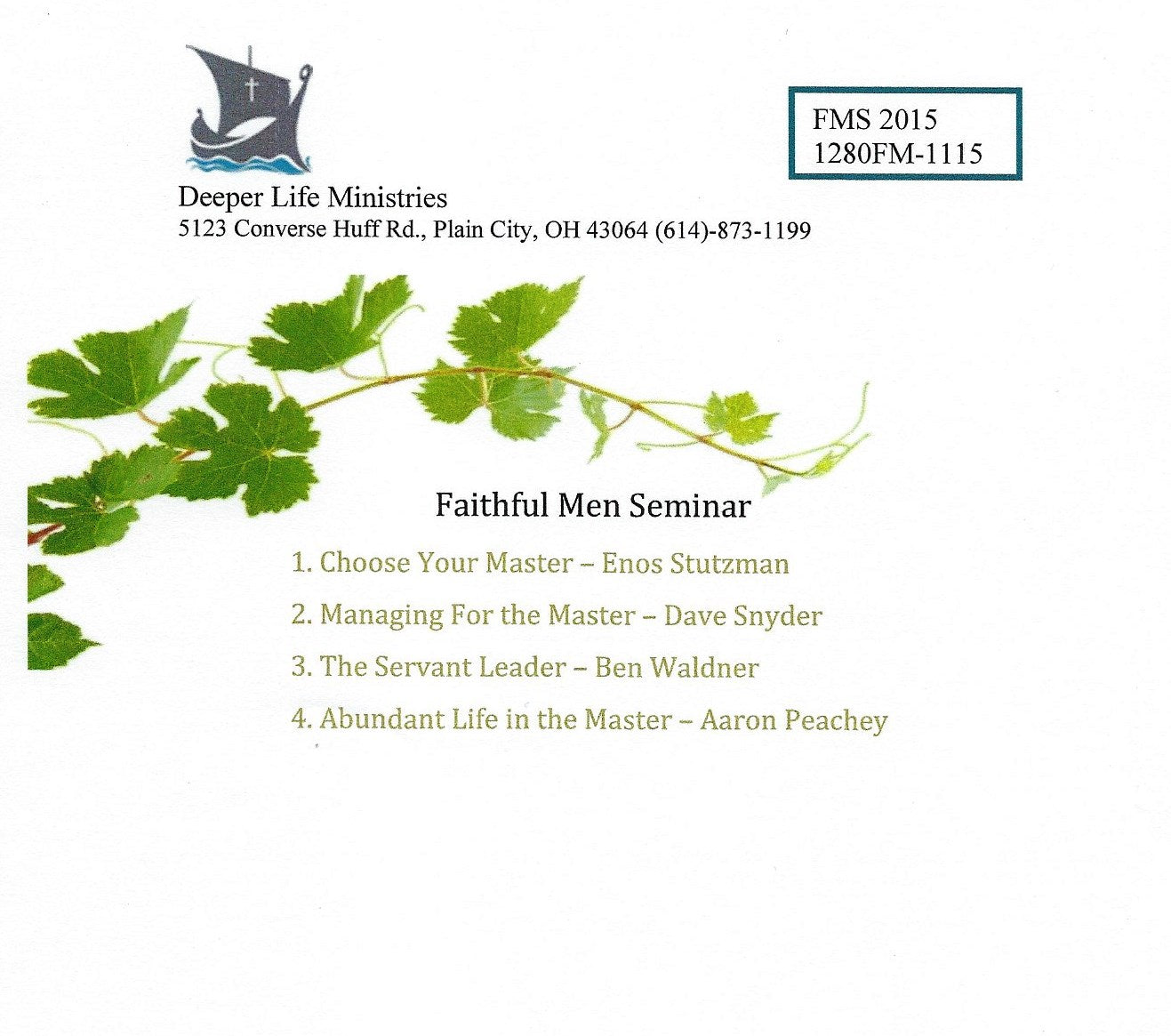 2015. Faithful Men Seminar