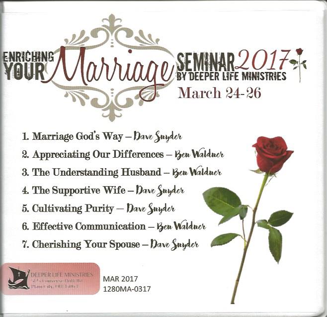 2017. Marriage Seminar CD