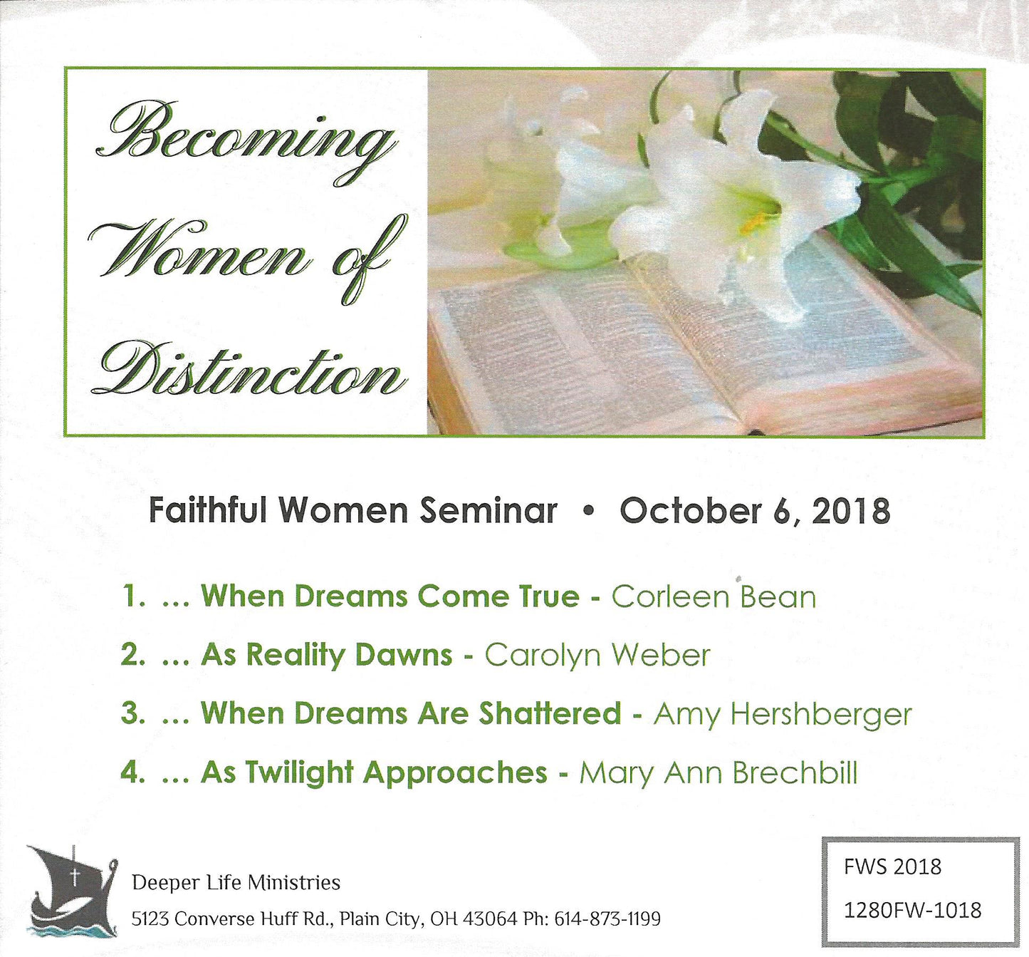 2018. Faithful Women Seminar CDs