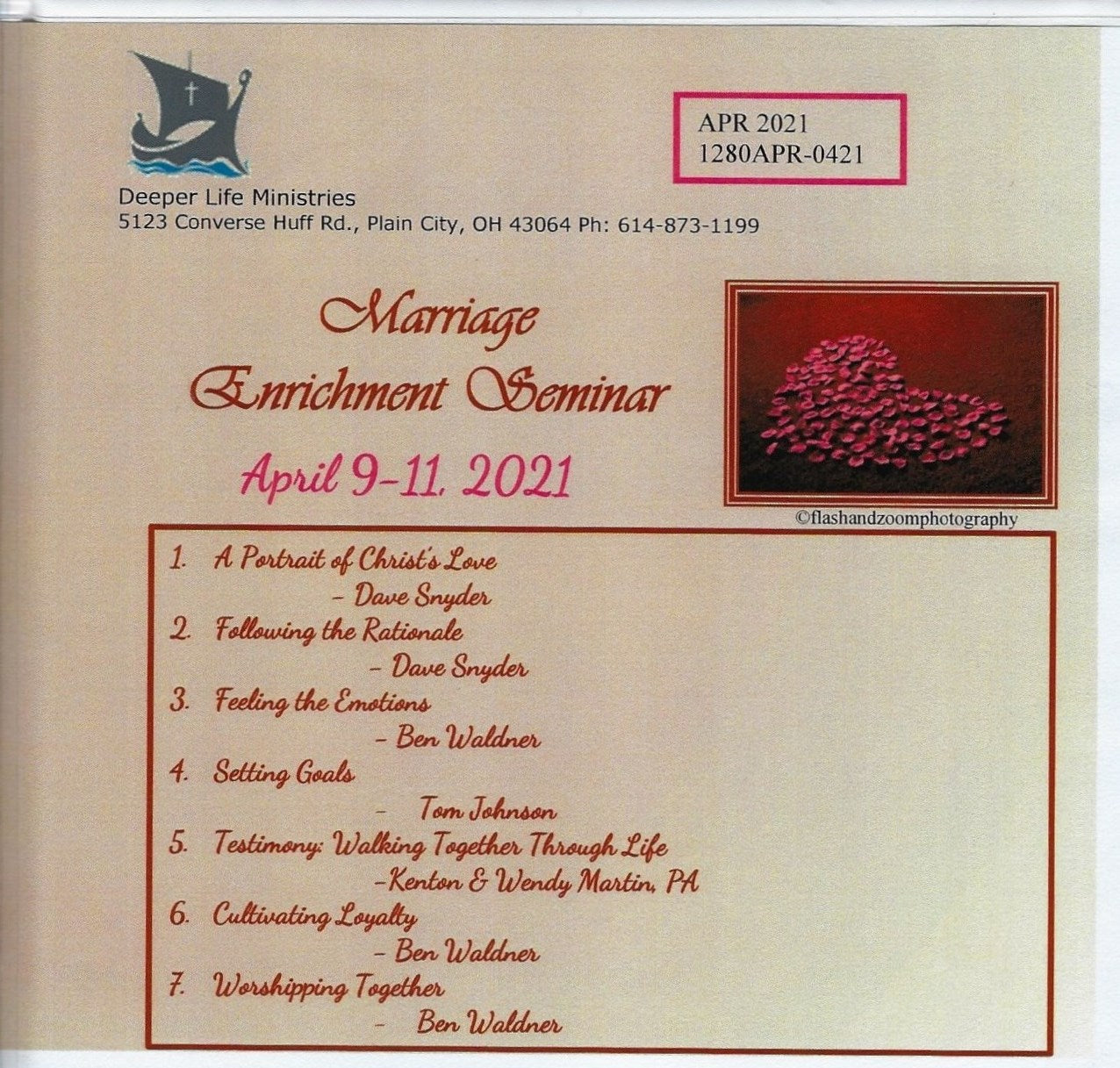 2021. Marriage Seminar CD