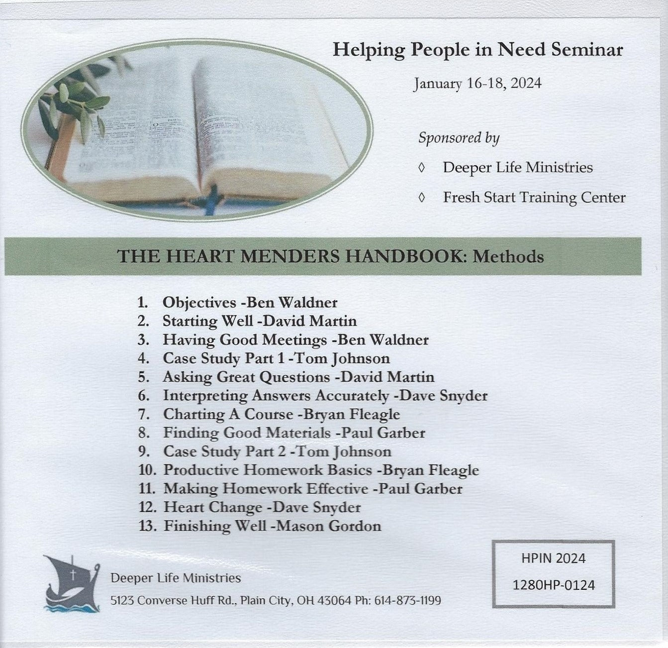 The Heart Mender's Handbook: Methods - CD HPIN 2024