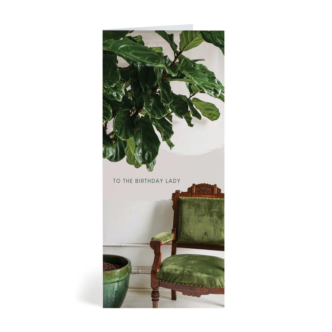 Velvet Chair Tall Card