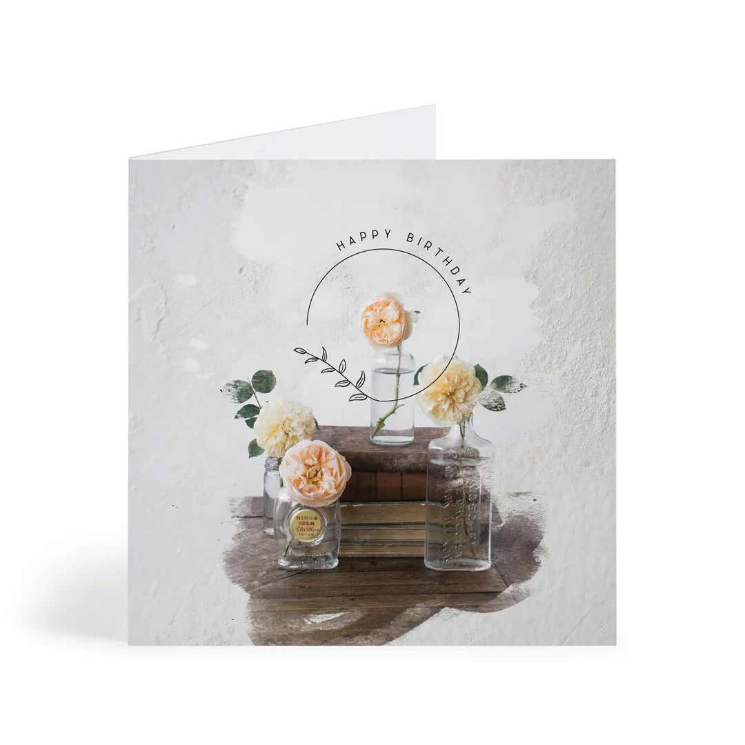 Books and Roses Sq. Card