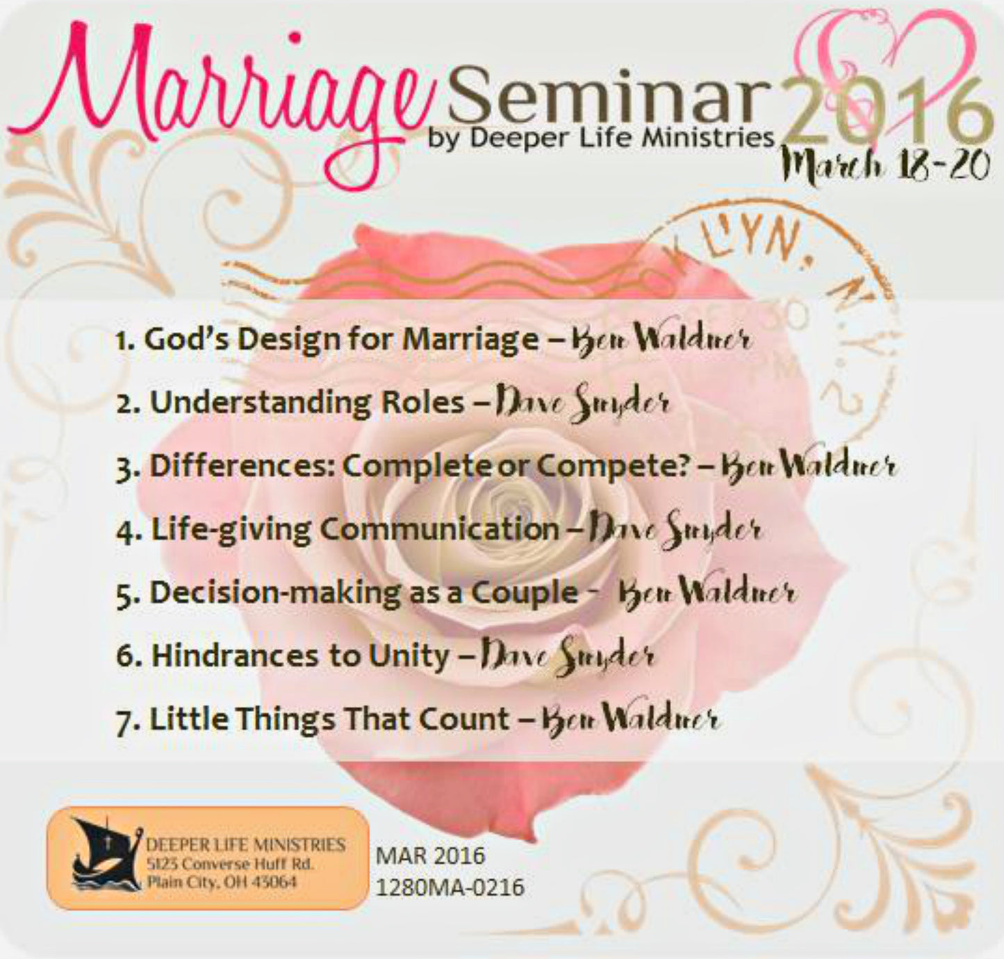 2016. Marriage Seminar CD
