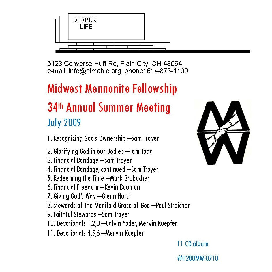 2009. Midwest Summer Mtgs CD