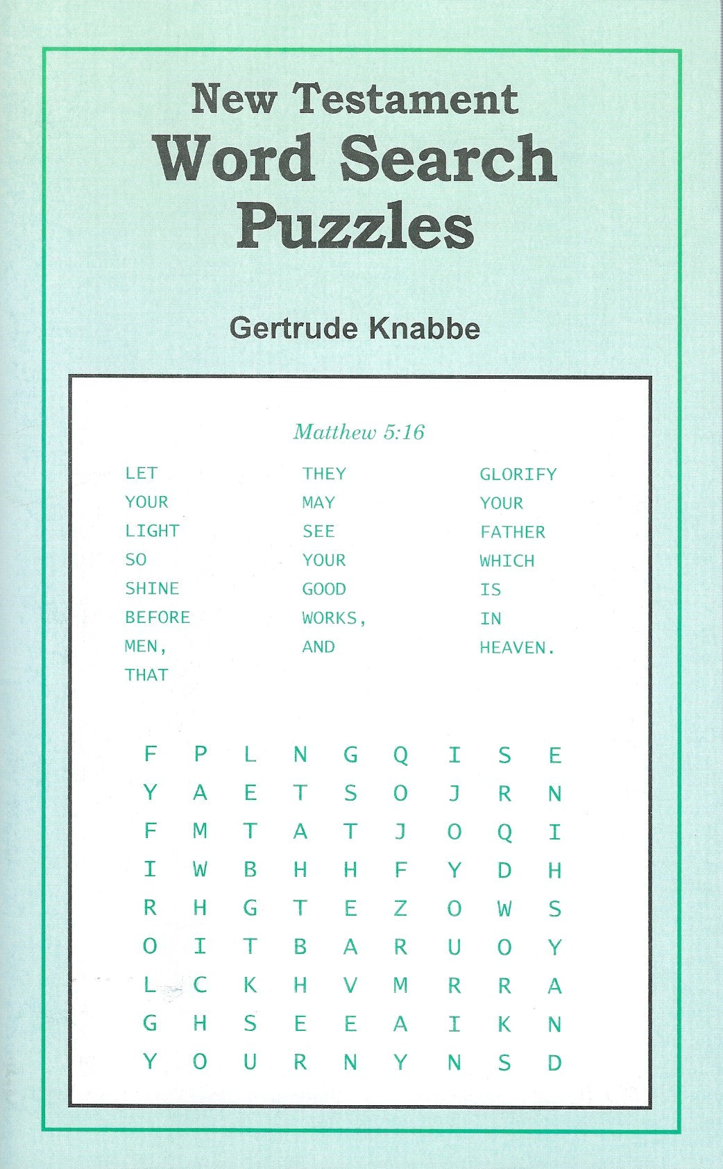 New Testament Word Search Puzzles