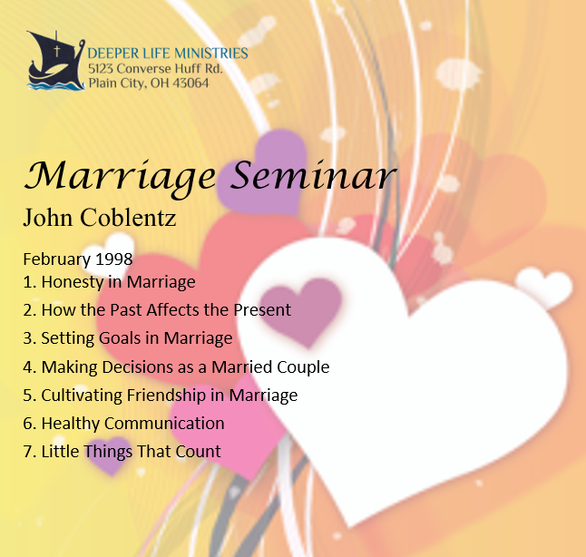1998 Marriage Seminar CD