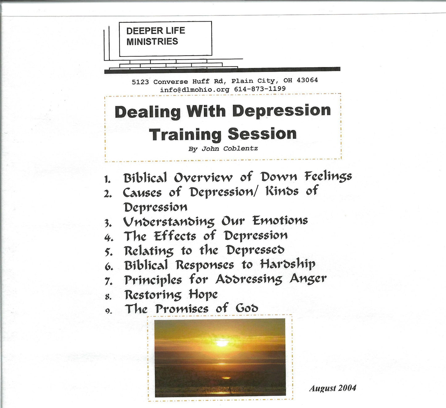 Dealing w/Depression CDs TS