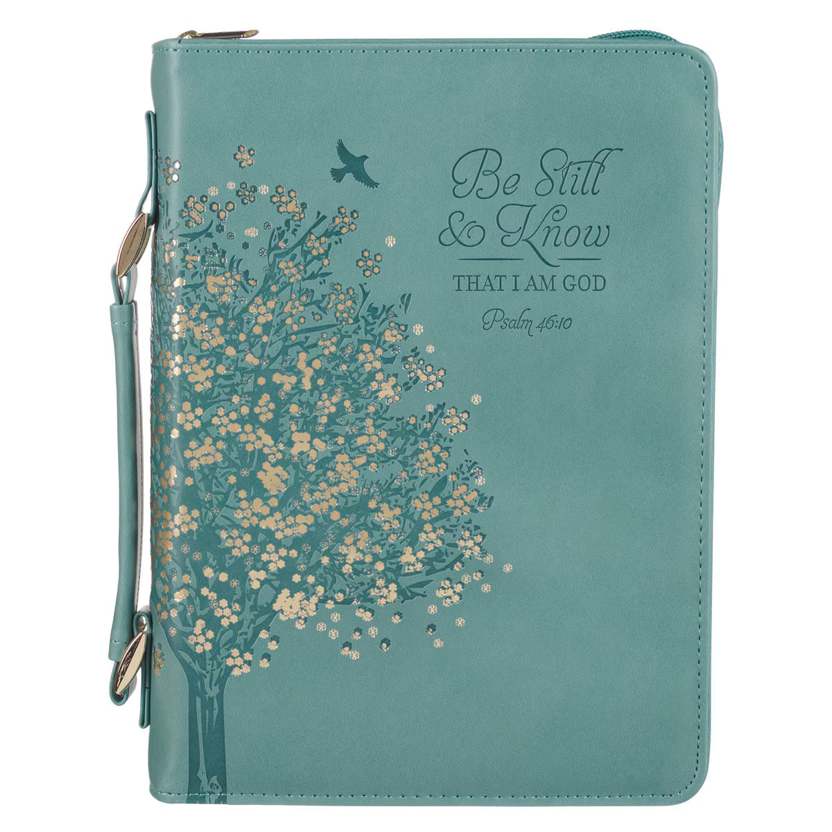 Be Still & Know Turquoise Leather Bible Cover