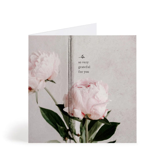 Pink Flowers Sq. Card