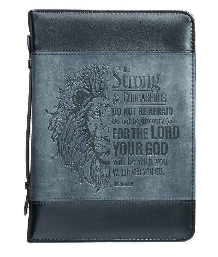 Be Strong Black Bible Cover